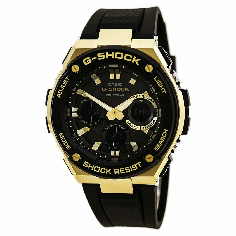 Casio Men's GSTS100G-1A G-Shock Analog-Digital Black Resin Watch