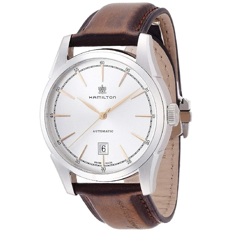 Hamilton Men's H42415551 Spirit Of Liberty Automatic Brown Leather Watch