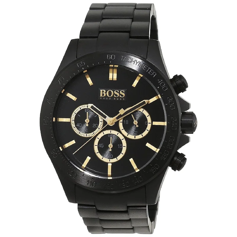 Hugo Boss Men's 1513278 Ikon Chronograph Black Stainless Steel Watch