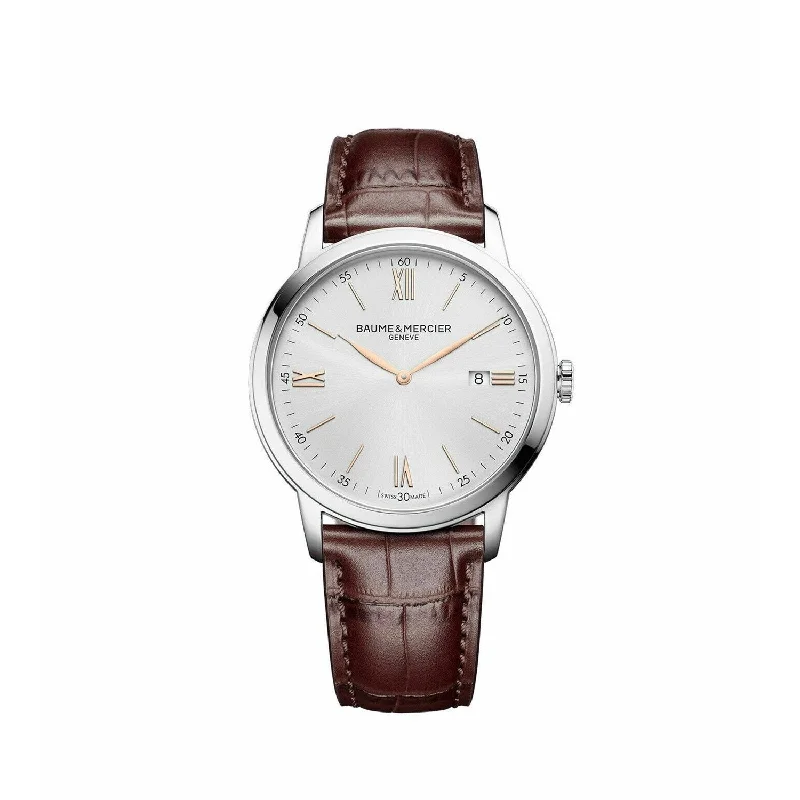 Baume & Mercier Men's MOA10415 Classima Brown Leather Watch