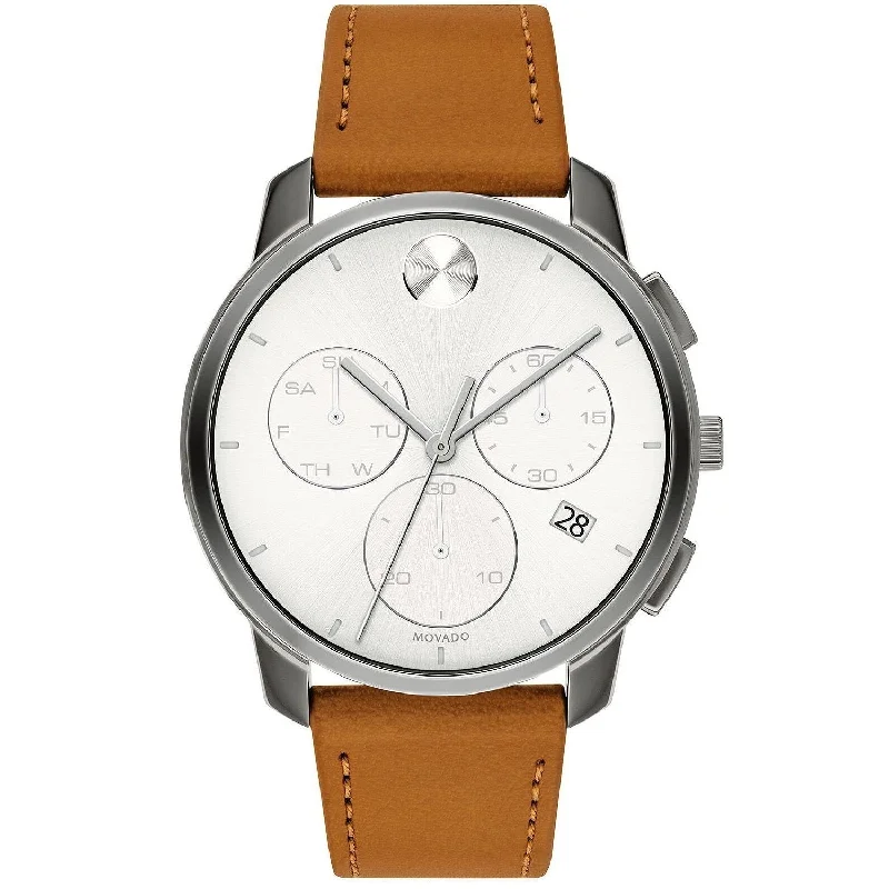 Movado Men's 3600631 Bold Chronograph Brown Leather Watch