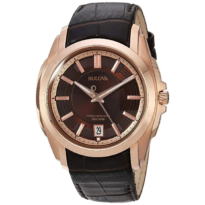 Bulova Men's 97B110 Precisionist Brown Leather Watch