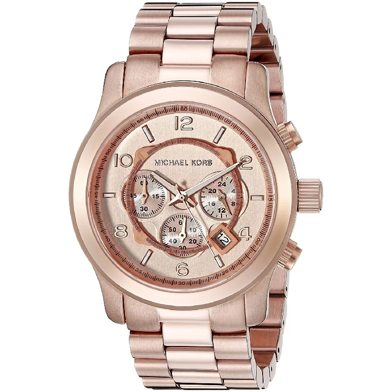 Michael Kors Men's MK8096 Oversized Runway Chronograph Rose-Tone Stainless Steel Watch