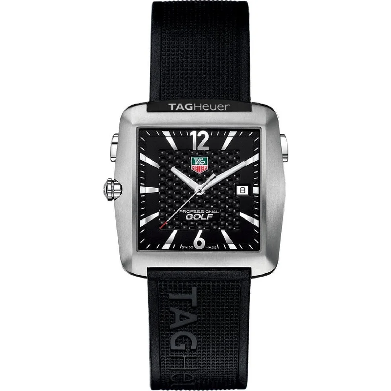 Tag Heuer Men's WAE1111.FT6004 Professional Golf Black Rubber Watch