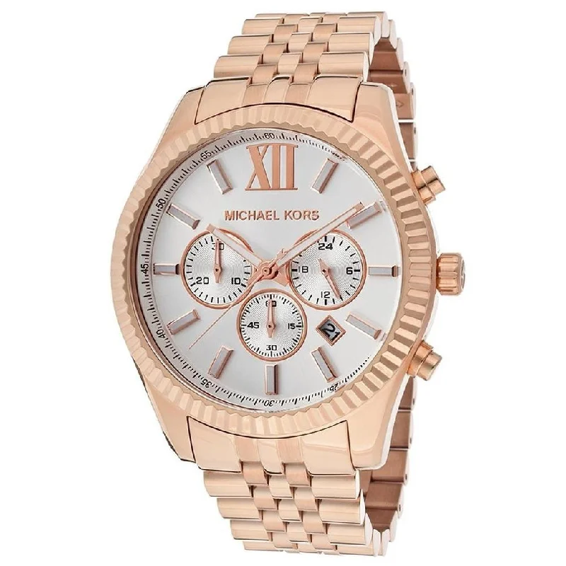 Michael Kors Men's MK8313 Lexington Chronograph Rose-Tone Stainless Steel Watch