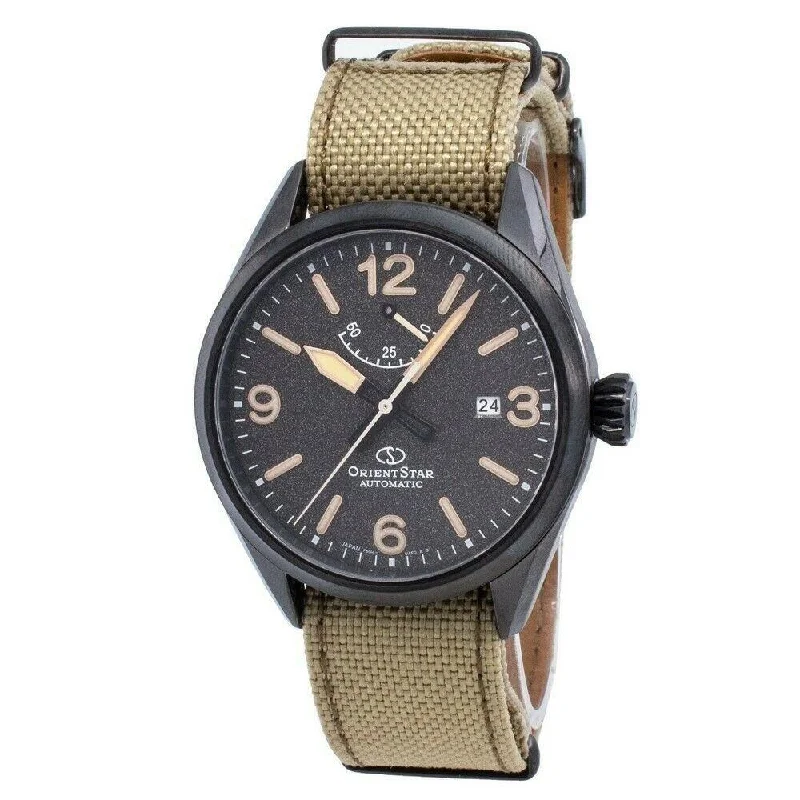 Orient Men's RE-AU0206B00B Orient Star Brown Canvas Watch