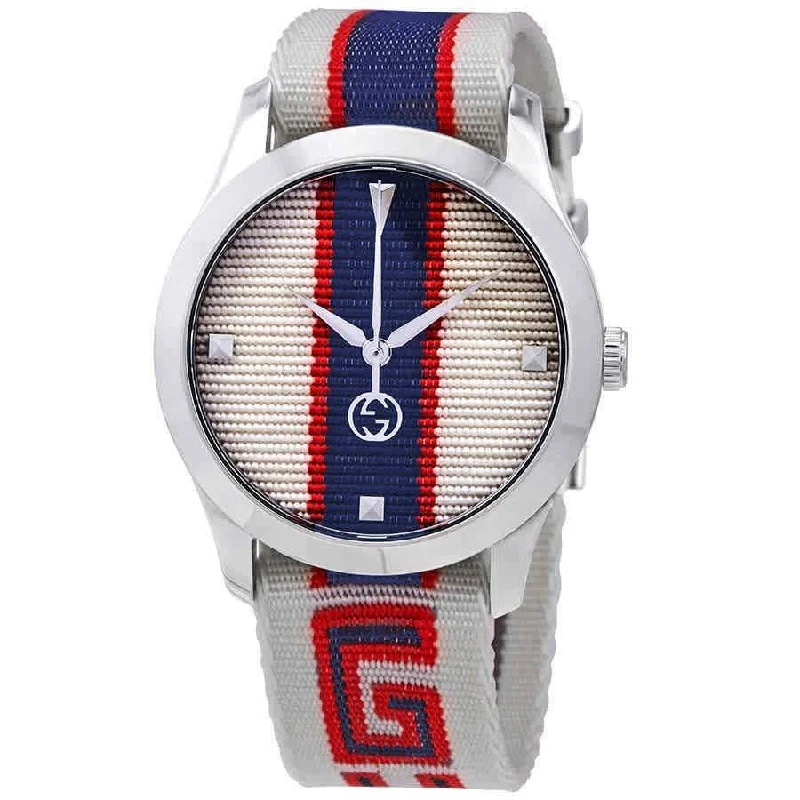 Gucci Men's YA1264071 G-Timeless Multicolored Nylon Watch