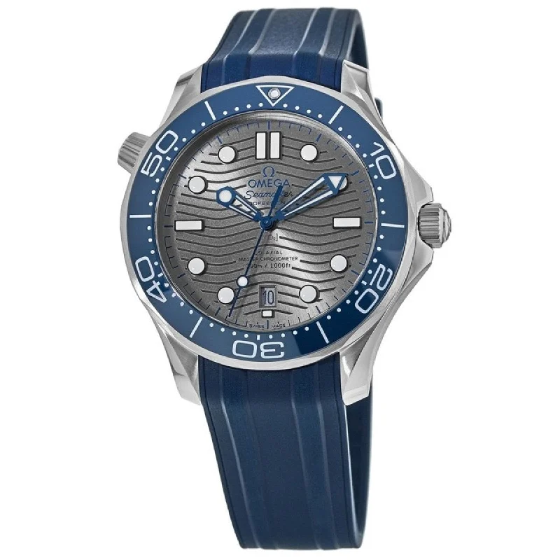 Omega Men's 210.32.42.20.06.001 Seamaster Blue Rubber Watch