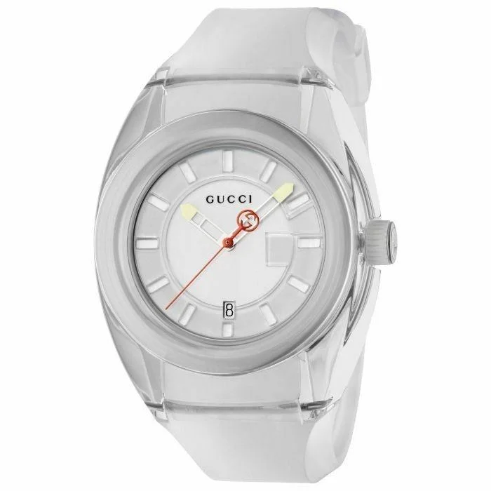 Gucci Men's YA137110 Sync White Rubber Watch