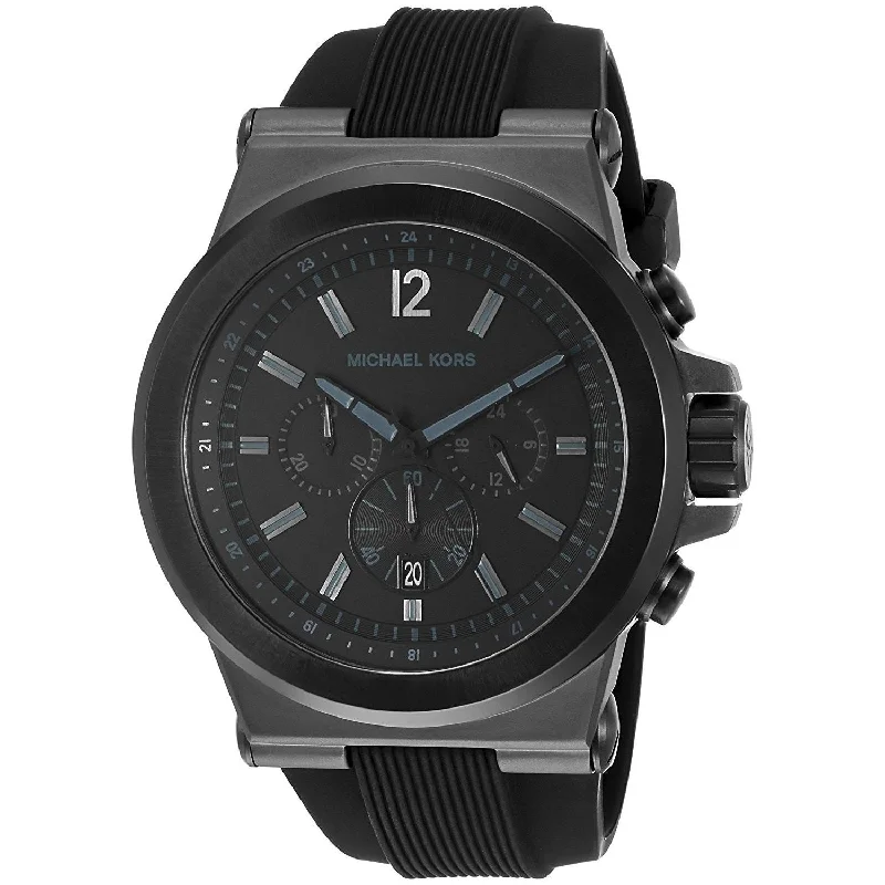 Michael Kors Men's MK8152 Dylan Chronograph Black Silicone Watch