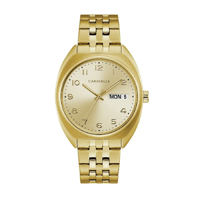 Bulova Men's 44C110 Caravelle Gold-Tone Stainless Steel Watch