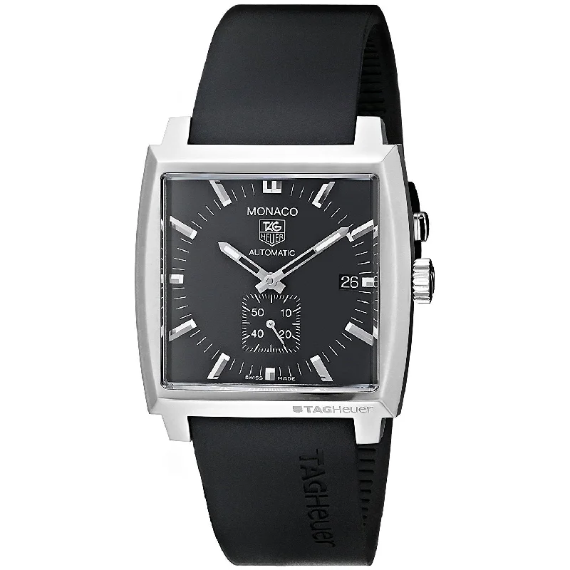 Tag Heuer Men's WW2110.FT6005 Monaco Automatic Black Rubber Watch