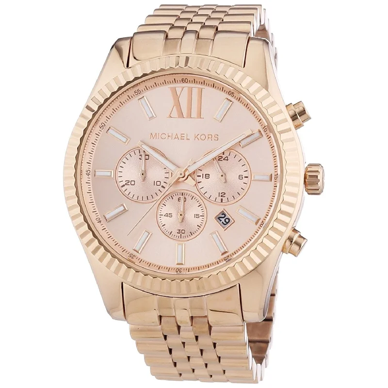 Michael Kors Men's MK8319 Lexington Chronograph Rose-Tone Stainless Steel Watch