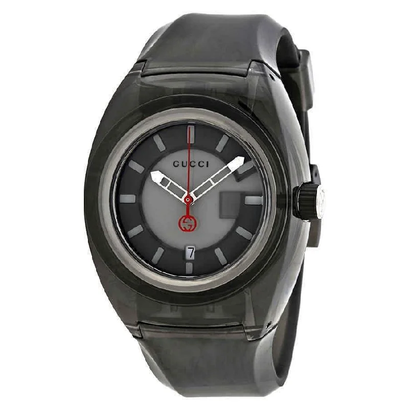 Gucci Men's YA137111 Sync Grey Rubber Watch