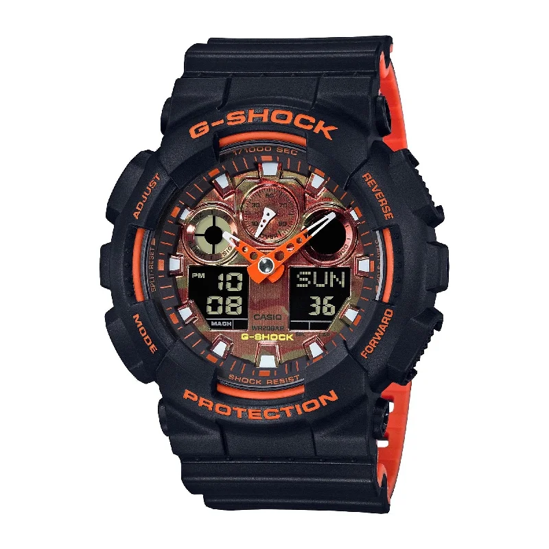 Casio Men's GA100BR-1A G-Shock Black Resin Watch