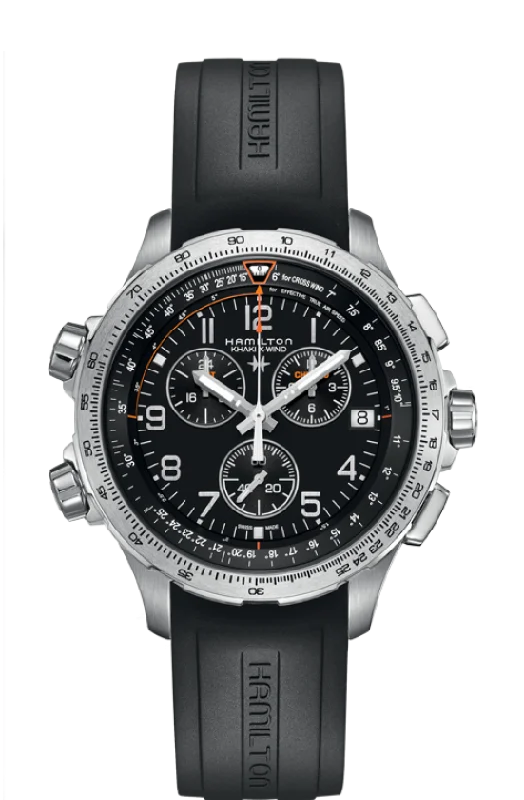 HAMILTON:KHAKI AVIATION X-WIND GMT CHRONO QUARTZ H77912335