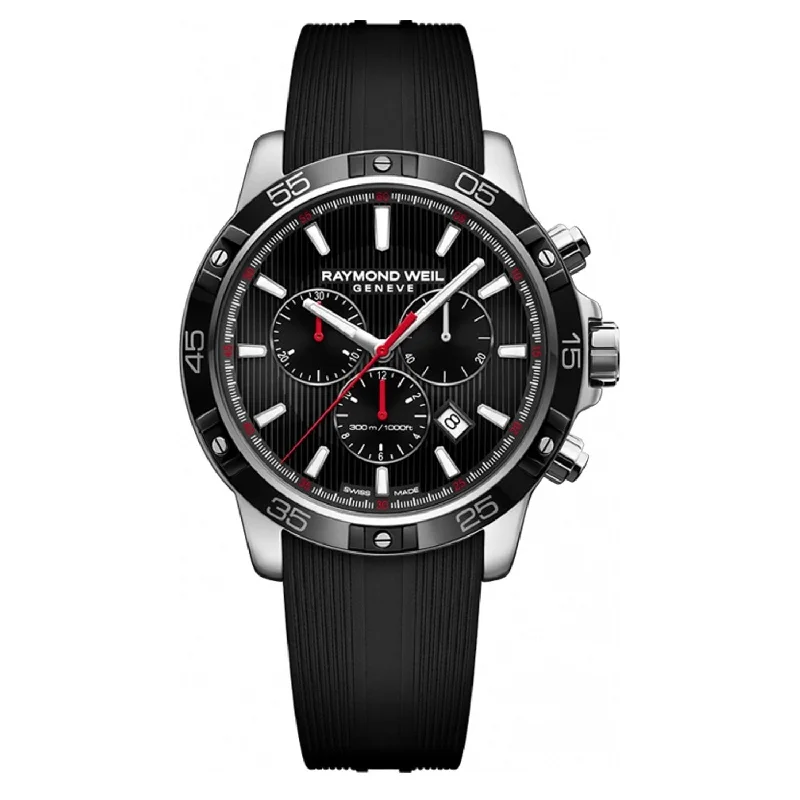 Raymond Weil Men's 8560-SR1-20001 Tango Chronograph Black Rubber Watch