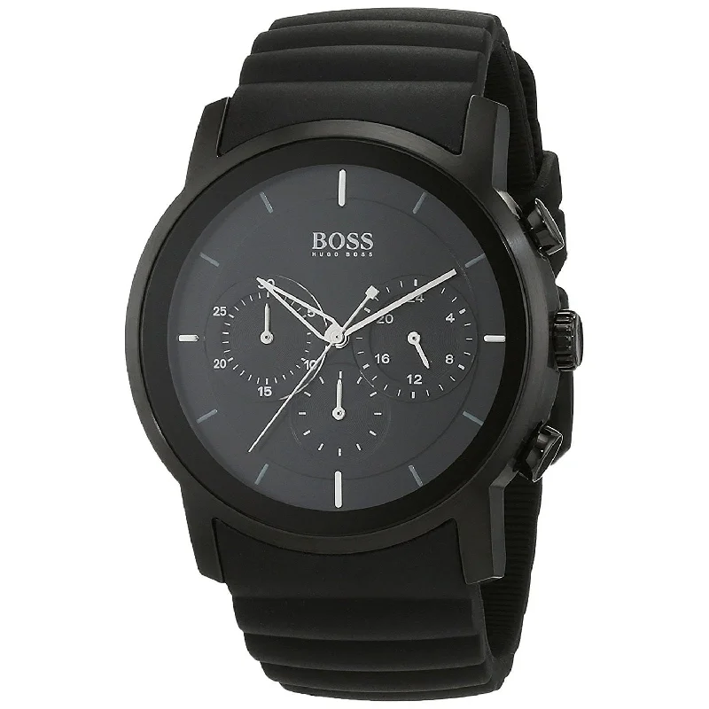 Hugo Boss Men's 1512639 Black Chronograph Black Rubber Watch