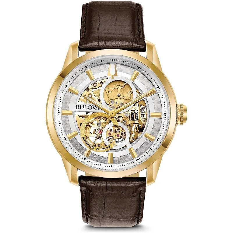 Bulova Men's 97A138 Classic Sutton Brown Leather Watch