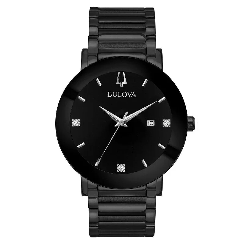 Bulova Men's 98D144 Modern Black Stainless Steel Watch