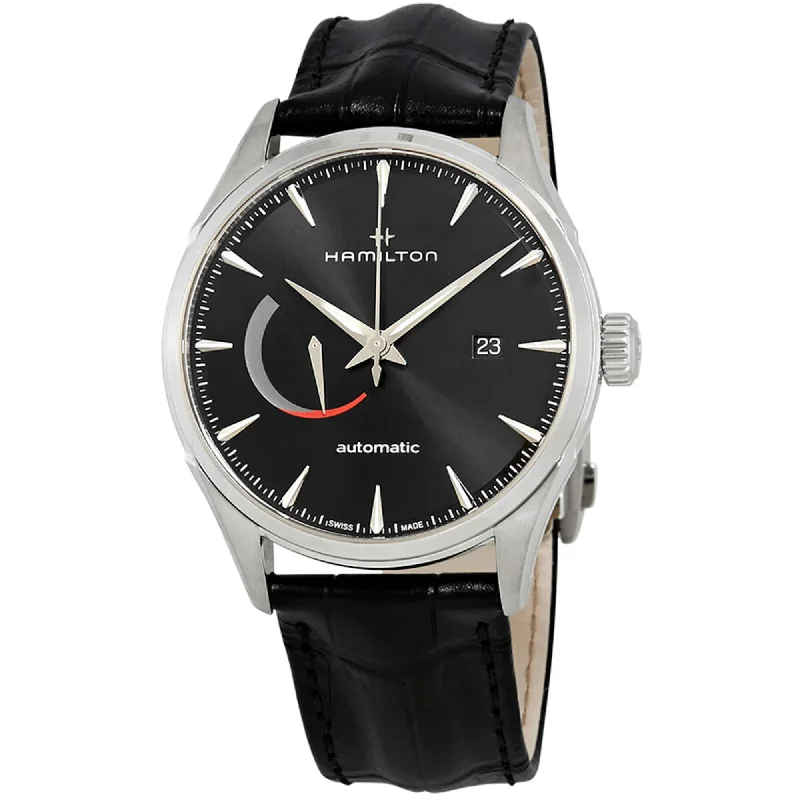 Hamilton Men's Watch - Jazzmaster Automatic Black Dial Calf Leather Strap | H32635731