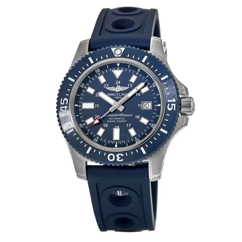 Breitling Men's Y1739316-C959-228S Superocean 44 Special  Blue Rubber Watch