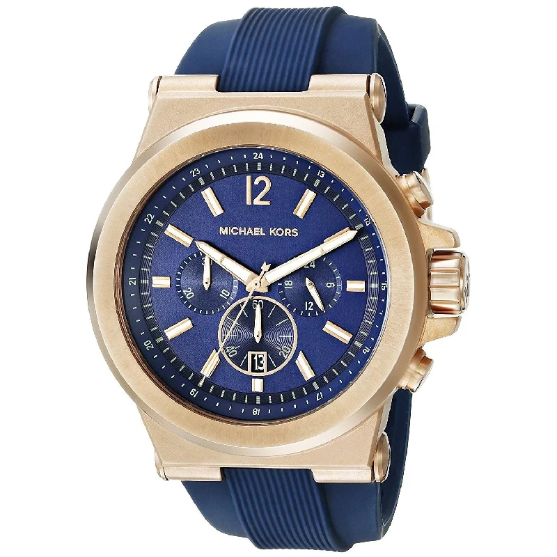 Michael Kors Men's MK8295 Dylan Chronograph Blue Silicone Watch