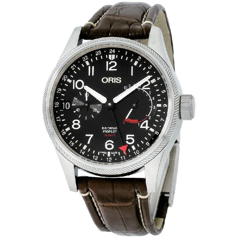 Oris Men's 11477464164LS Big Crown ProPilot Brown Leather Watch