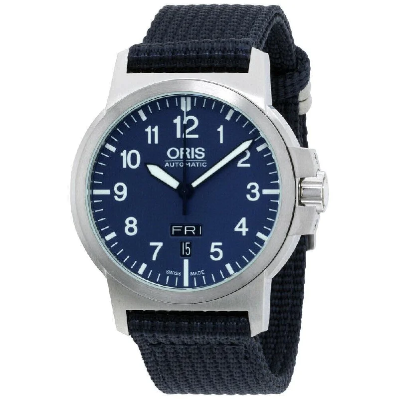 Oris Men's 73576414165TS BC3 Blue Canvas Watch