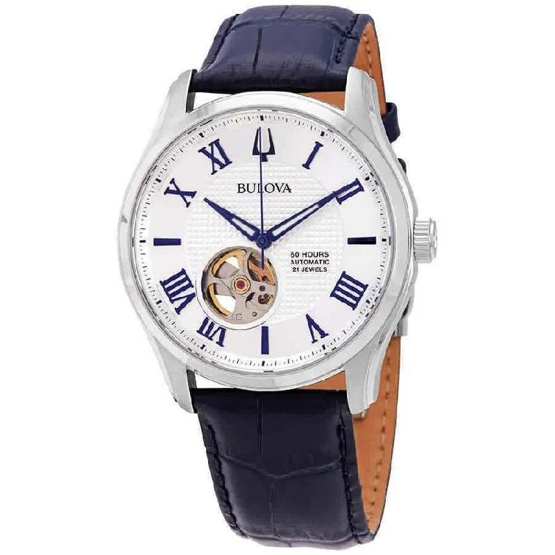 Bulova Men's 96A206 Wilton Blue Leather Watch