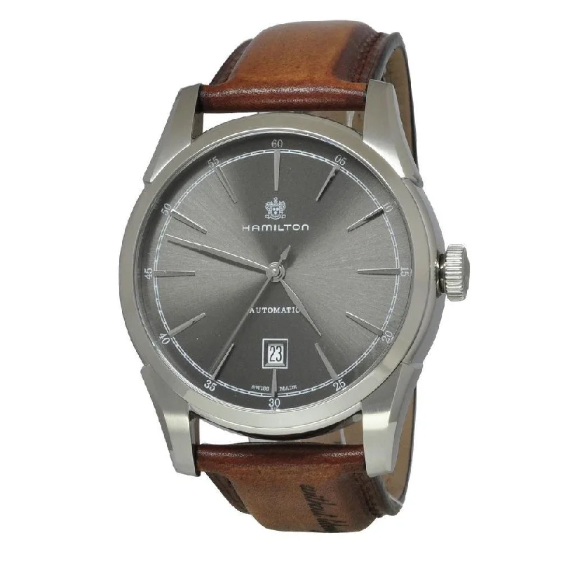 Hamilton Men's H42415591 Spirit of Liberty Automatic Brown Leather Watch