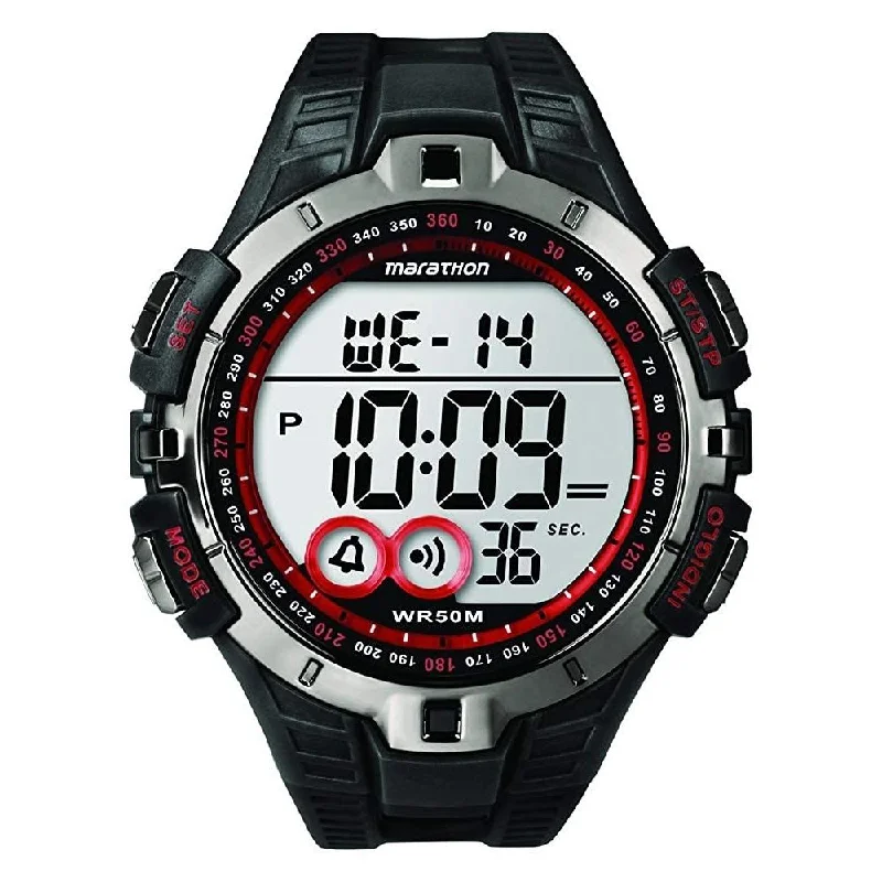 Timex Men's T5K423 Marathon Black Silicone Watch