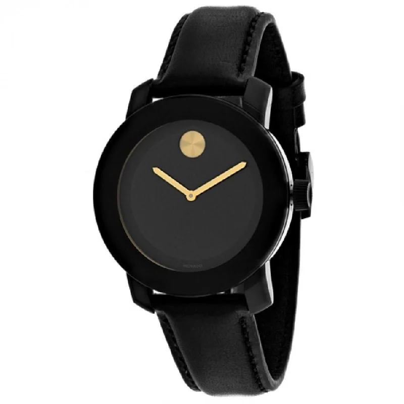 Movado Men's 3600527 Bold Black Leather Watch