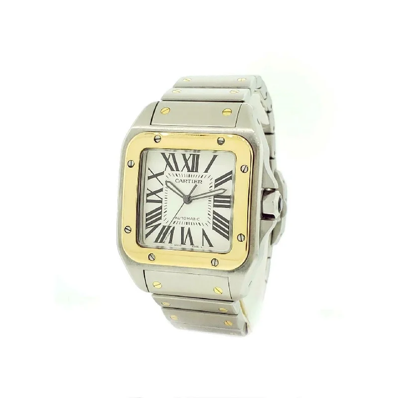 Cartier Men's W200728G Santos 100 Two-Tone 18kt Gold and Stainless Steel Watch