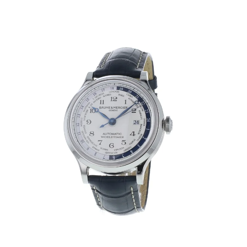 Baume & Mercier Men's MOA10106 Capeland Blue Leather Watch