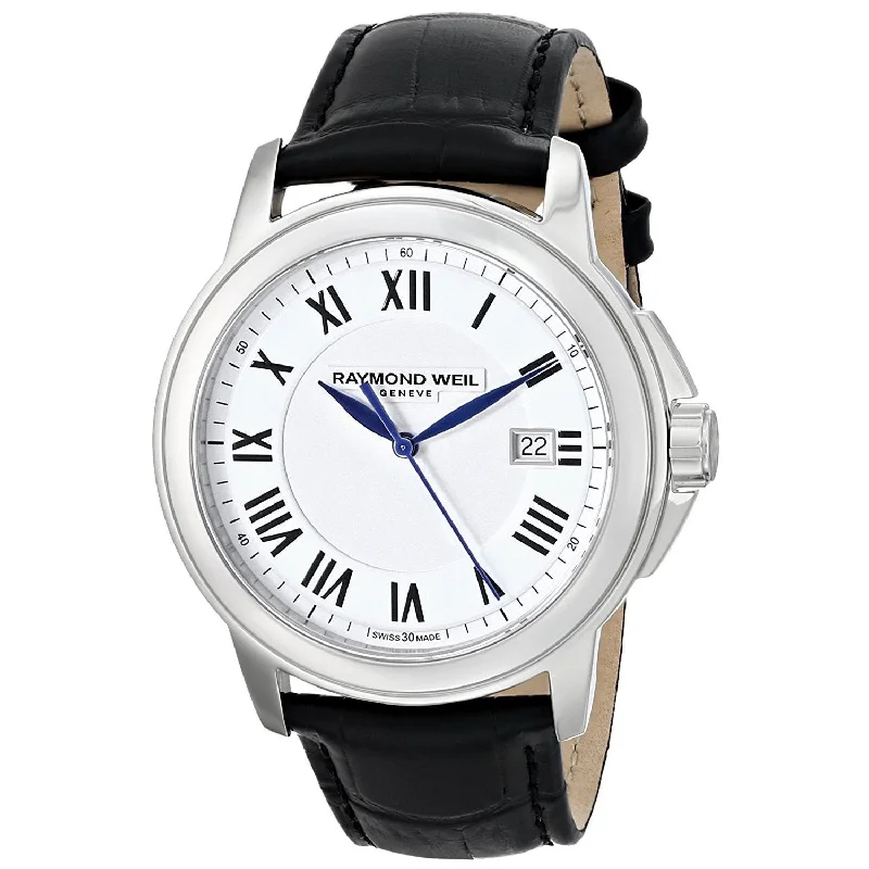 Raymond Weil Men's 5578-STC-00300 Tradition Black Leather Watch