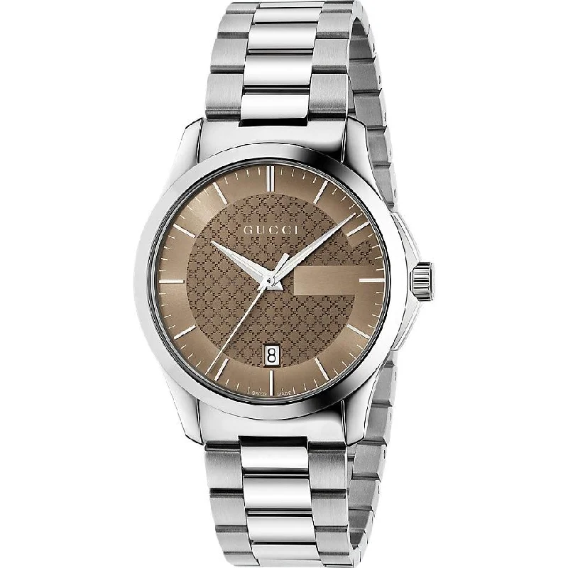 Gucci Men's YA126445 G-Timeless Medium Stainless Steel Watch