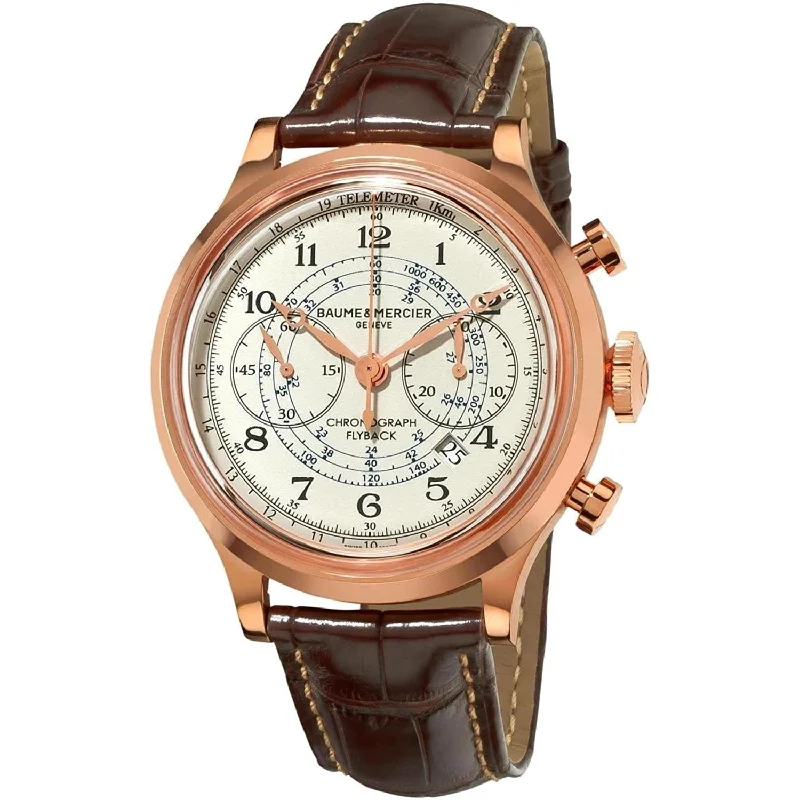 Baume & Mercier Men's MOA10007 Capeland Chronograph Brown Leather Watch