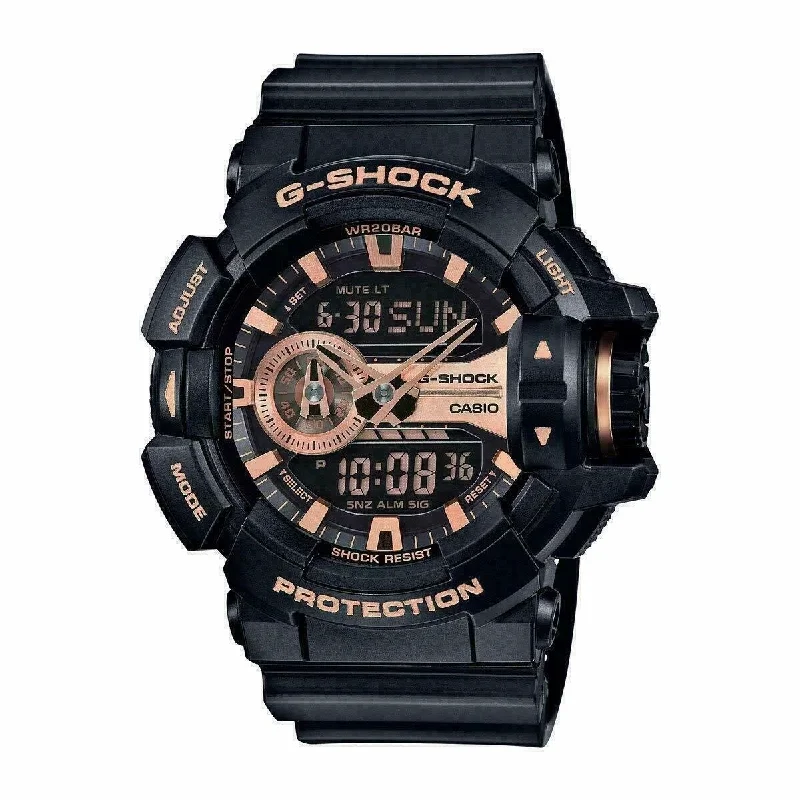 Casio Men's GA400GB-1A4 G-Shock Analog-Digital Black Resin Watch