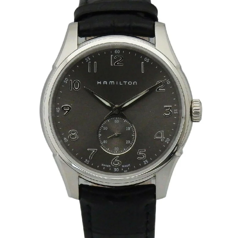 Hamilton Men's H38411783 Jazzmaster Black Leather Watch