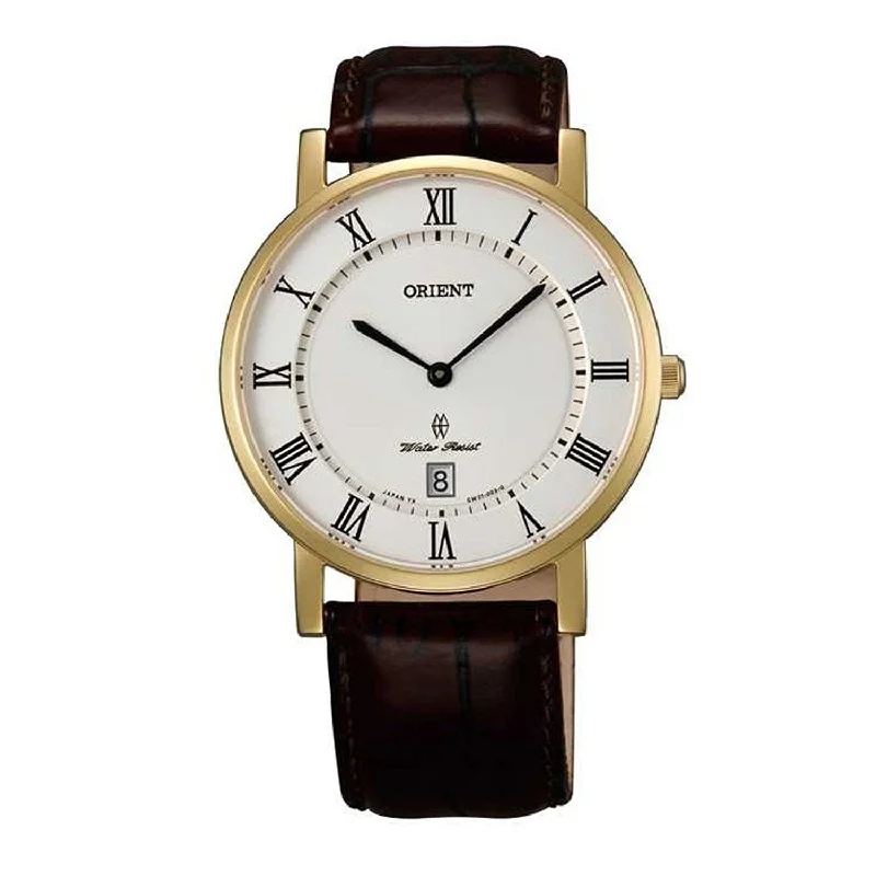 Orient Men's FGW0100FW0 Classic Brown Leather Watch