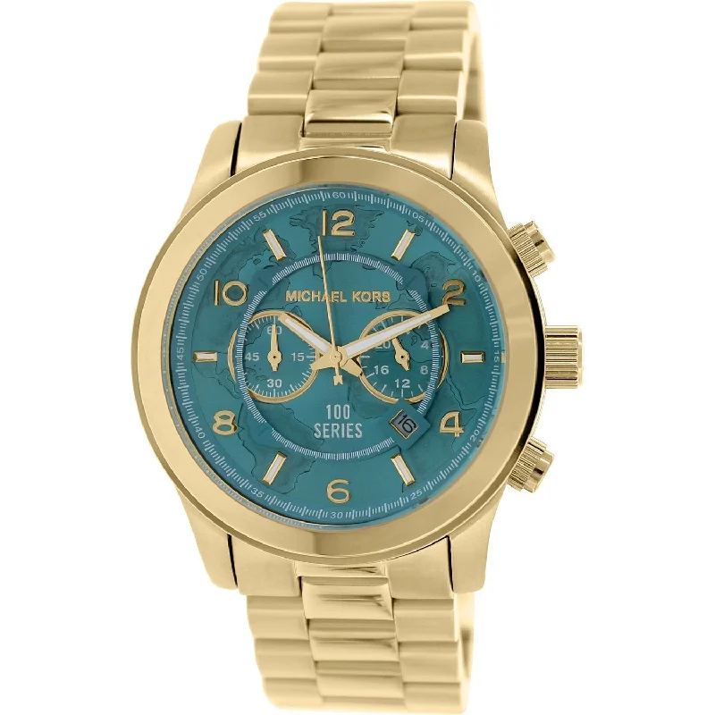 Michael Kors Men's MK8315 Runway Watch Hunger Stop Chronograph Gold-Tone Stainless Steel Watch