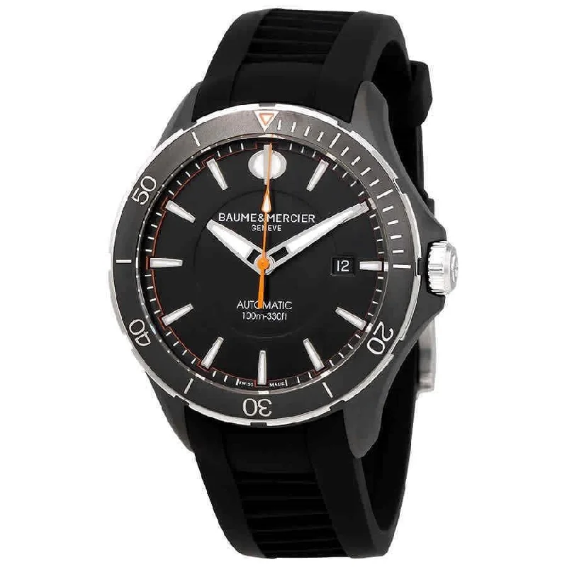 Baume & Mercier Men's MOA10339 Clifton Black Rubber Watch