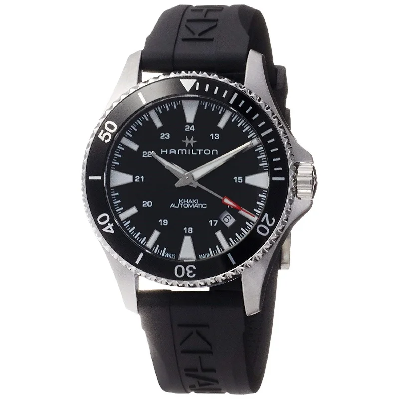 Hamilton Men's H82335331 Khaki Scuba Automatic Automatic Black Rubber Watch