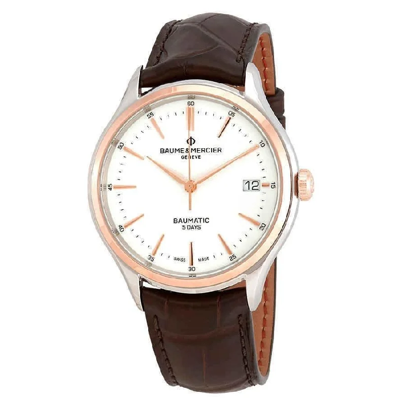 Baume & Mercier Men's MOA10401 Clifton Baumatic Brown Leather Watch